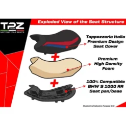Sella completa compatibile - BMW S 1000 RR 2019-2025 - mod Varel Ultragrip