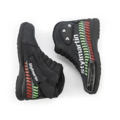 Set Racing Bambino Tuta Macna Varshall Nero Bianco, Guanti Macna Street R con Stivale Stylmartin Speed Jr