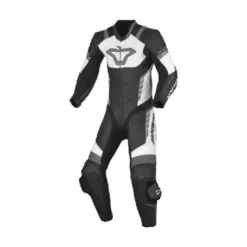 Set Racing Bambino Tuta Macna Varshall Nero Bianco, Guanti Macna Street R con Stivale Stylmartin Speed Jr