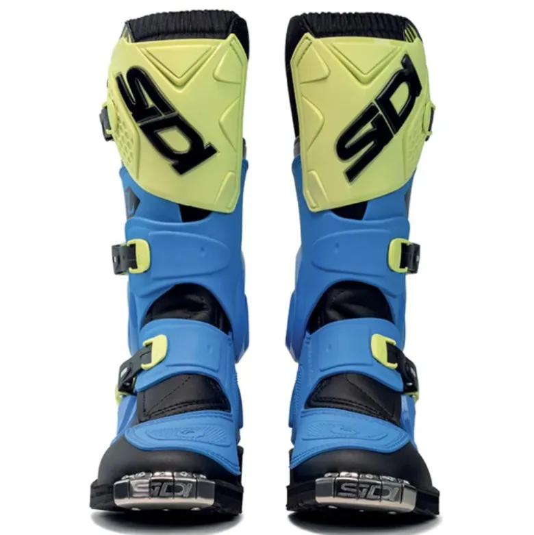 Stivale Moto Sidi Flame Blu Giallo