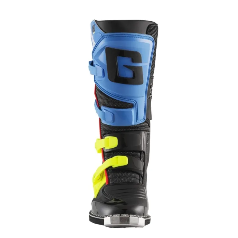 Stivali Moto Bambino Gaerne GXJ Nero Blu Giallo Fluo