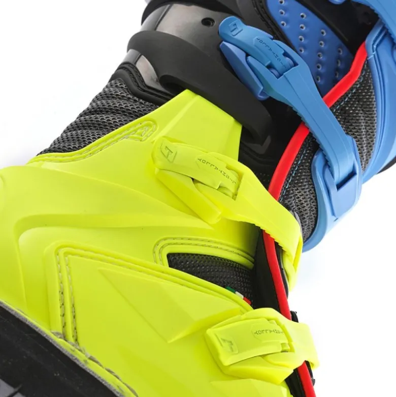 Stivali Moto Bambino Gaerne GXJ Nero Blu Giallo Fluo
