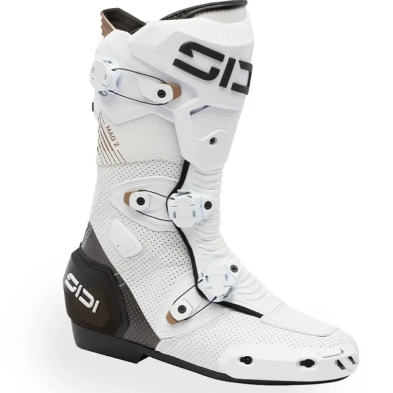 Stivali Moto Racing Sidi Mag 2 Air Bianco Nero