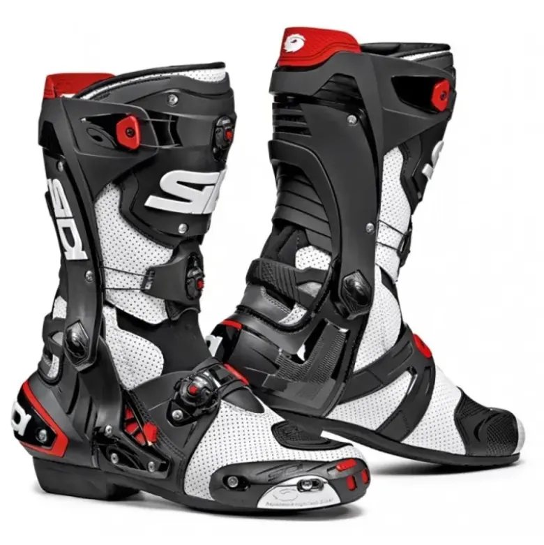 Stivali Moto Racing Sidi Rex Air Bianco Nero