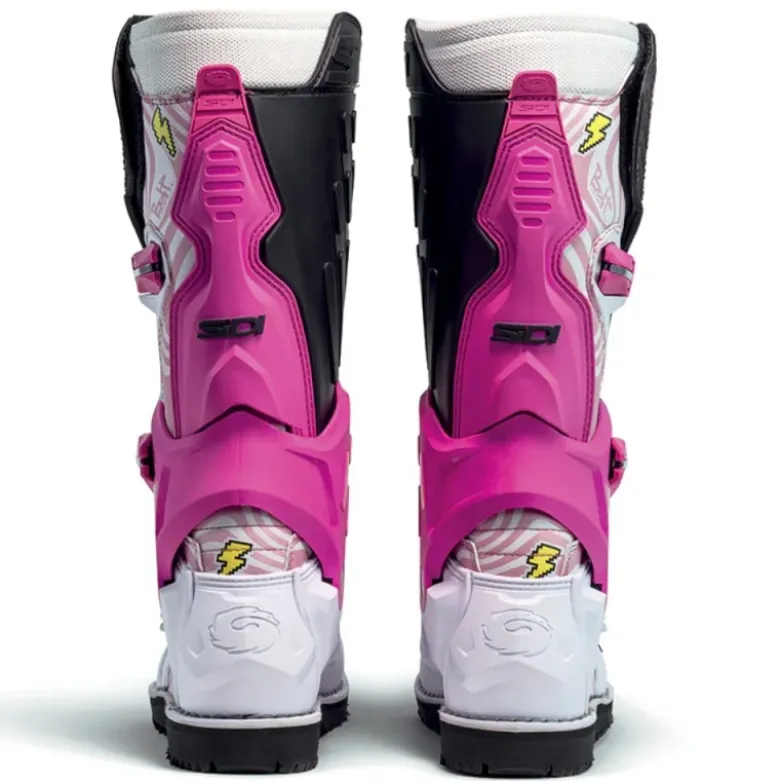 Stivali Moto Sidi Crossair Hdend BB001 Rosa Bianco