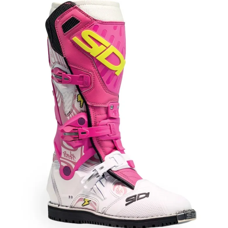 Stivali Moto Sidi Crossair Hdend BB001 Rosa Bianco