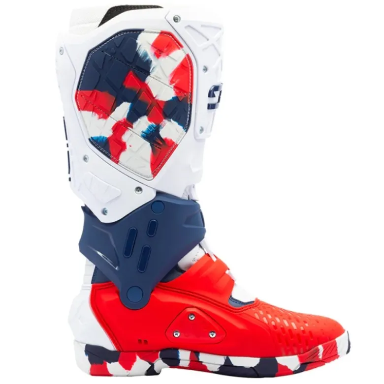 Stivali Moto Sidi Crossair X Bianco Rosso Blu