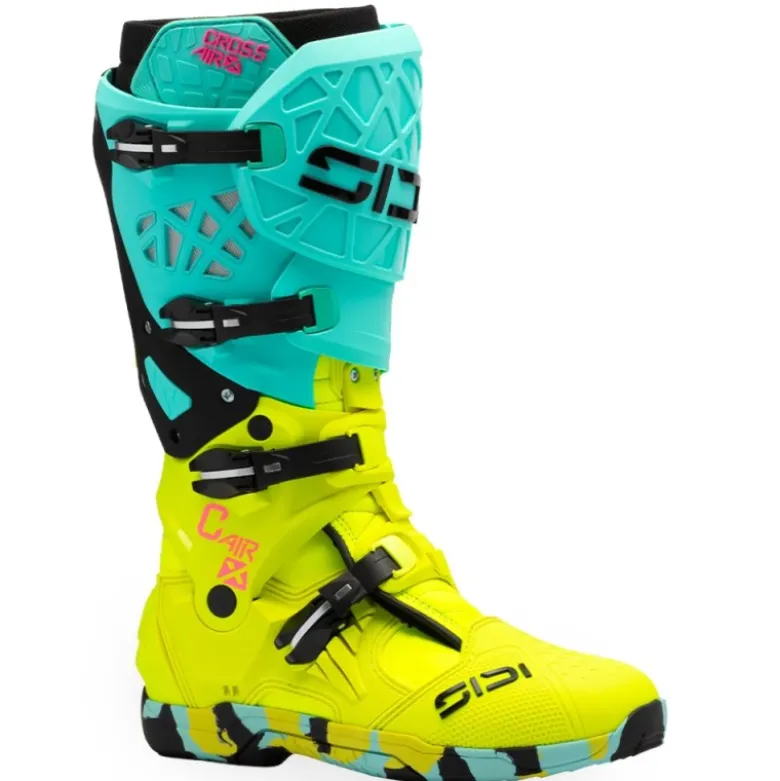 Stivali Moto Sidi Crossair X Verde Giallo Fluo