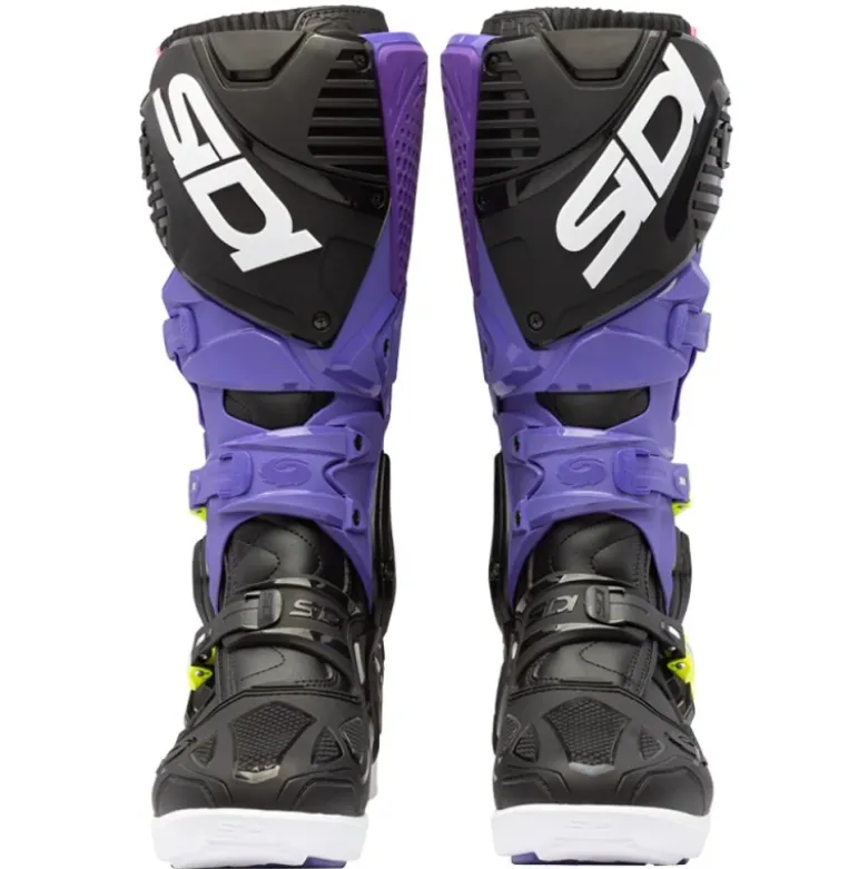 Stivali Moto Sidi Crossfire 3 Srs Viola Giallo Nero
