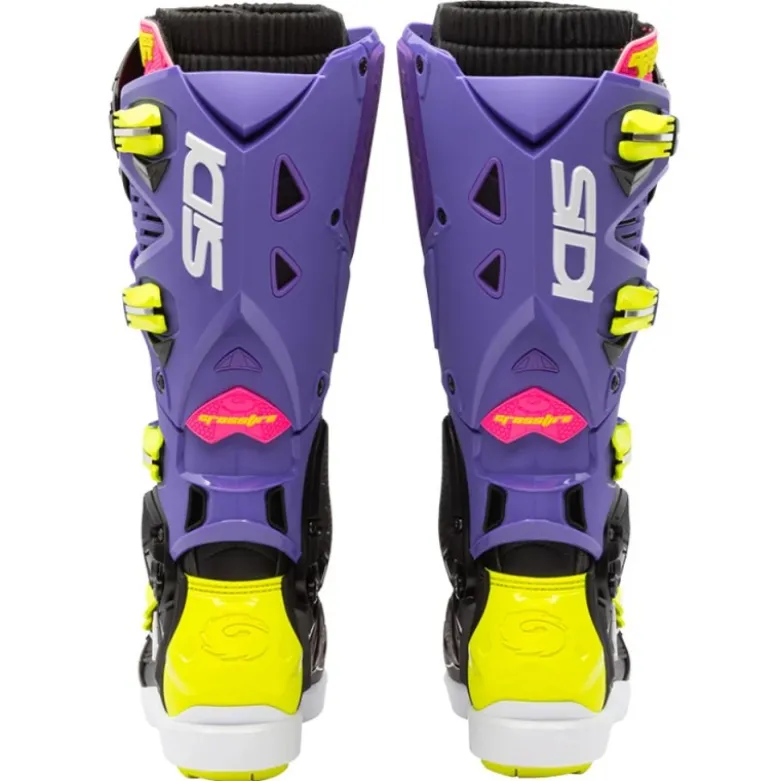 Stivali Moto Sidi Crossfire 3 Srs Viola Giallo Nero
