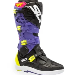 Stivali Moto Sidi Crossfire 3 Srs Viola Giallo Nero