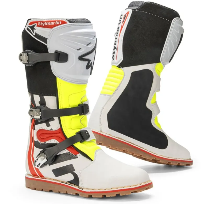 Stivali Moto Stylmartin Impact Pro 2.0 Air Bianco Rosso Giallo