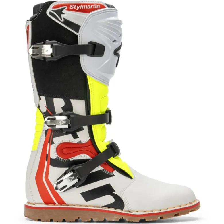Stivali Moto Stylmartin Impact Pro 2.0 Air Bianco Rosso Giallo