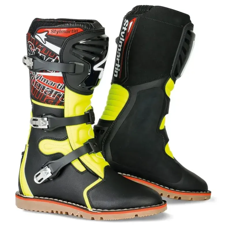Stivali Moto Stylmartin Impact Pro Wp Nero Giallo Fluo