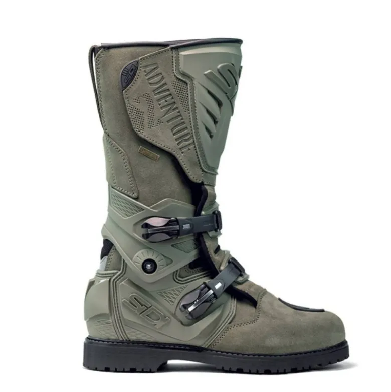 Stivali Moto Touring Sidi Adventure 2 Gore-Tex Verde Militare