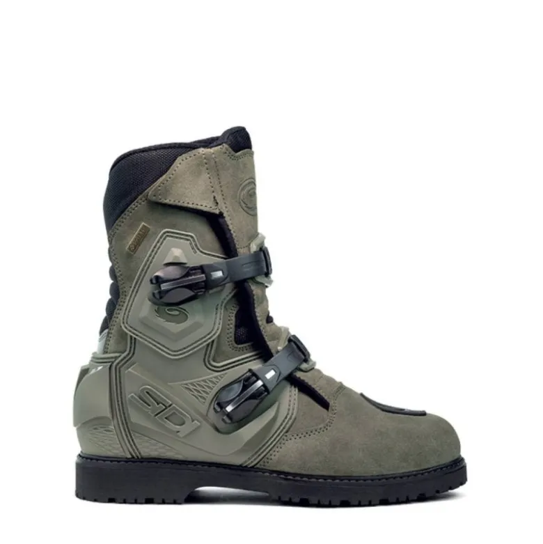 Stivali Moto Touring Sidi Mid Adventure 2 Gore-Tex Verde Militare