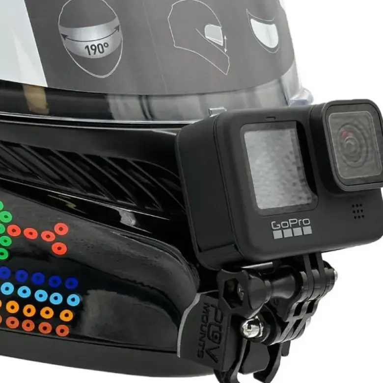 Supporto Action Cam Pov Mounts per Casco AGV K3