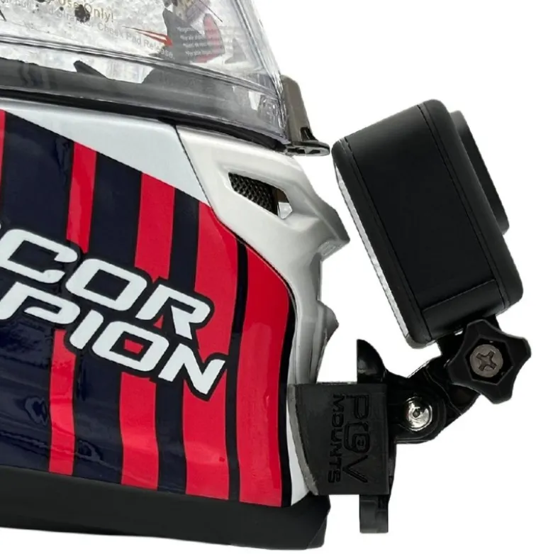 Supporto Action Cam Pov Mounts per Casco Scorpion EXO-R1 EVO AIR / EXO-R1 EVO 2 AIR / EXO-R1 CARBON AIR