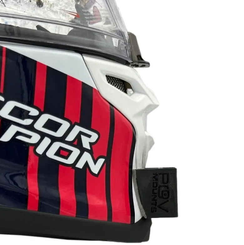 Supporto Action Cam Pov Mounts per Casco Scorpion EXO-R1 EVO AIR / EXO-R1 EVO 2 AIR / EXO-R1 CARBON AIR