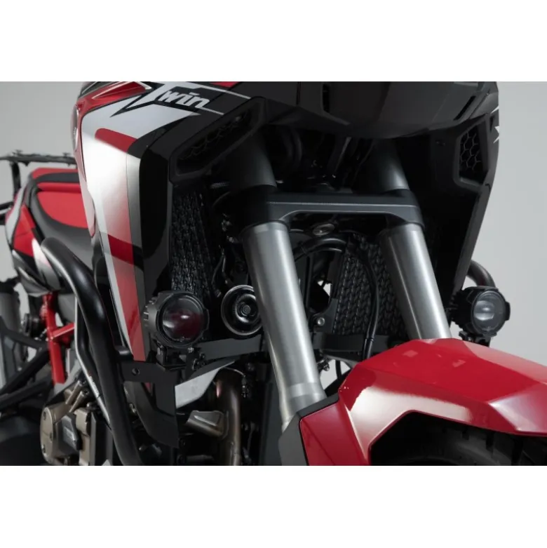 Supporto per faretti Nero. Honda CRF1000L (15-) con prot. laterale.