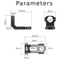 Supporto Specchietto Chigee MFP0056 12-16mm Per AIO-5