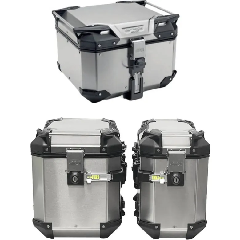 Tris Valigie Givi Trekker Outback Evo OBKE42A con Coppia Valigie Givi OBKE4837APACK2