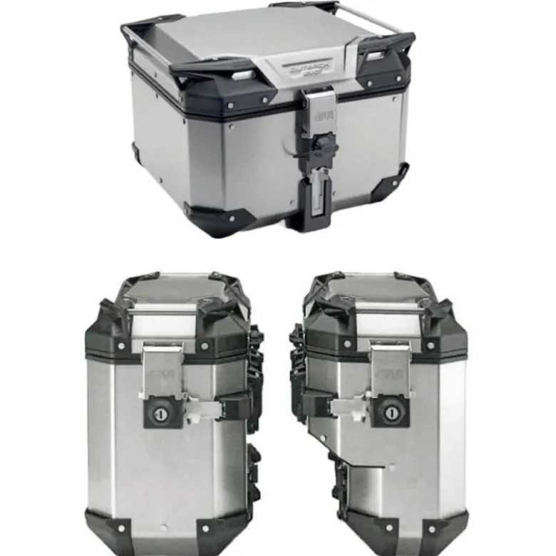 Tris Valigie Givi Trekker Outback Evo OBKE42A con Coppia Valigie Givi OBKE3733APACK2