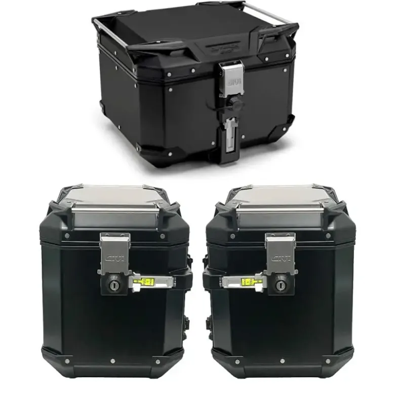 Tris Valigie Givi Trekker Outback Evo OBKE42B con Coppia Valigie Givi OBKE48BPACK2