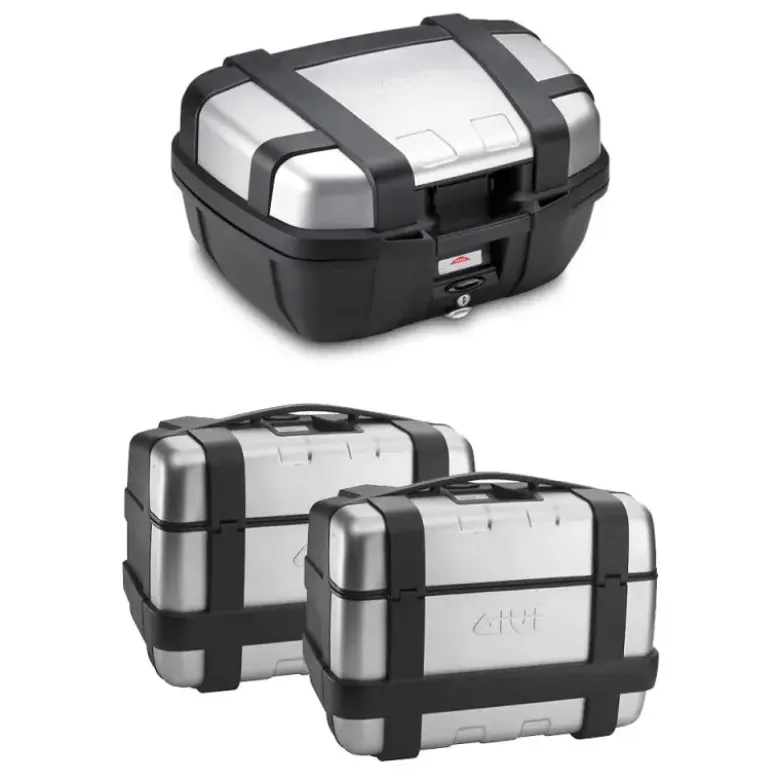 Tris Valigie Givi Trekker TRK52N con Coppia Valigie Givi TRK46PACK2