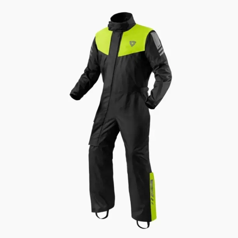 Tuta antipioggia Rev'it Revit Pacific 4 H2O Nero Giallo Neon