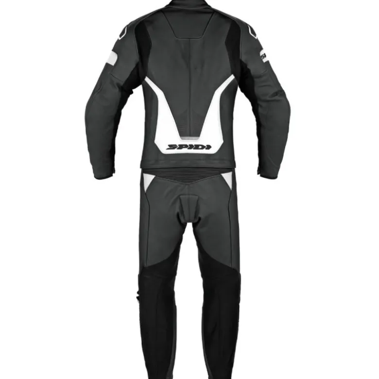 Tuta Divisa In Pelle Spidi Laser Touring Bianco Nero Accorciata - CAMPIONARIO