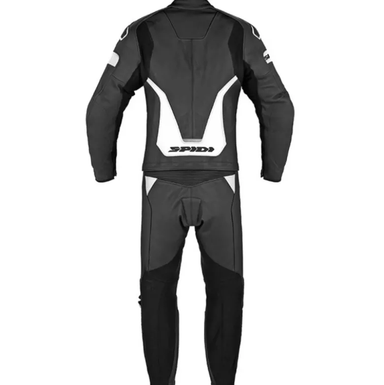 Tuta Divisa In Pelle Spidi Laser Touring Bianco Nero Accorciata