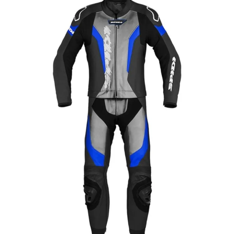 Tuta Divisa In Pelle Spidi Laser Touring Nero Blu