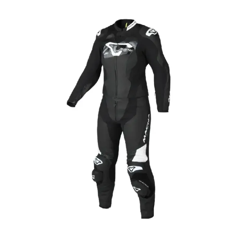 Tuta Divisibile Donna In Pelle Macna Blitz 2pc Nero Bianco
