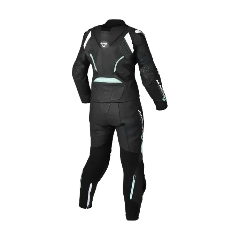 Tuta Divisibile Donna In Pelle Macna Blitz 2pc Verde Bianco