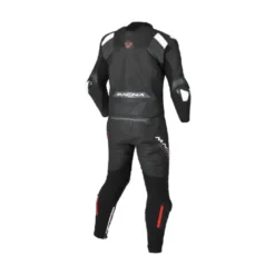 Tuta Divisibile In Pelle Macna Blitz 2pc Nero Bianco