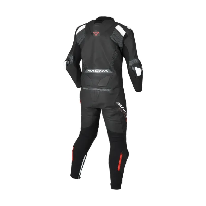 Tuta Divisibile In Pelle Macna Blitz 2pc Nero Bianco