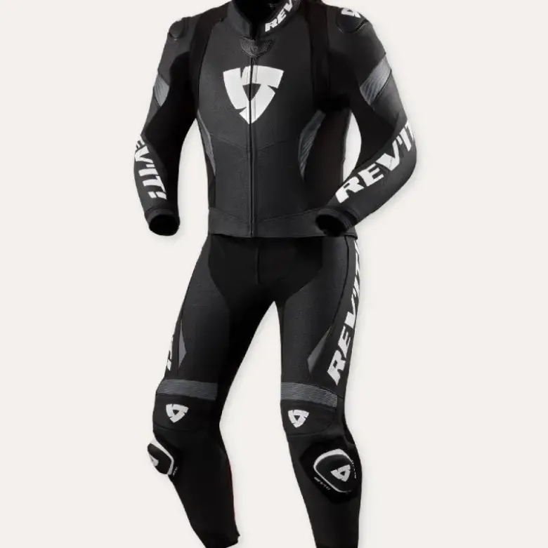 Tuta Divisibile in Pelle Revit Argon 3 Nero Bianco