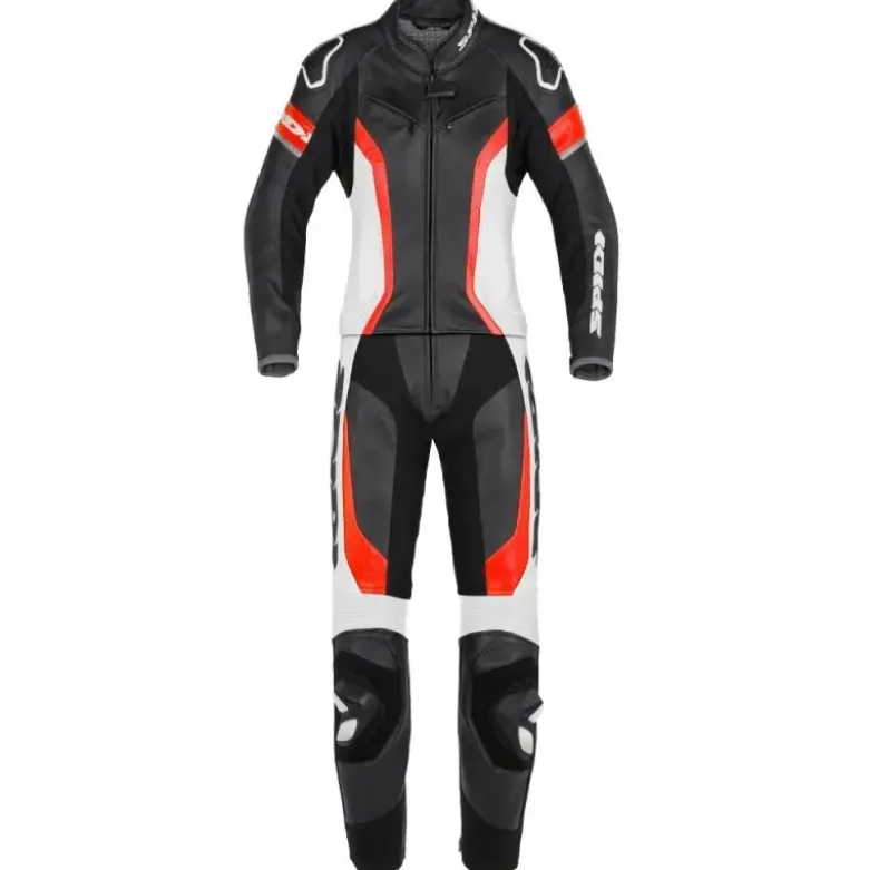 Tuta Donna Divisa In Pelle Spidi Laser Touring Lady Nero Rosso