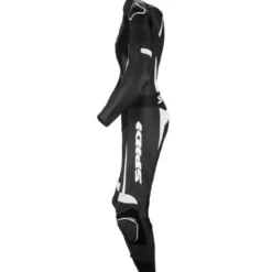 Tuta Donna Intera In Pelle Spidi Track Lady Perforated Pro Nero Bianco