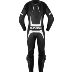 Tuta Donna Intera In Pelle Spidi Track Lady Perforated Pro Nero Bianco