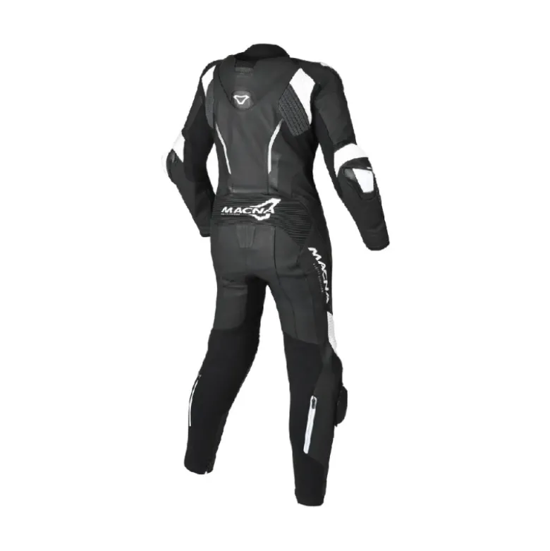 Tuta Intera Donna In Pelle Macna Blitz 1pc Nero Bianco
