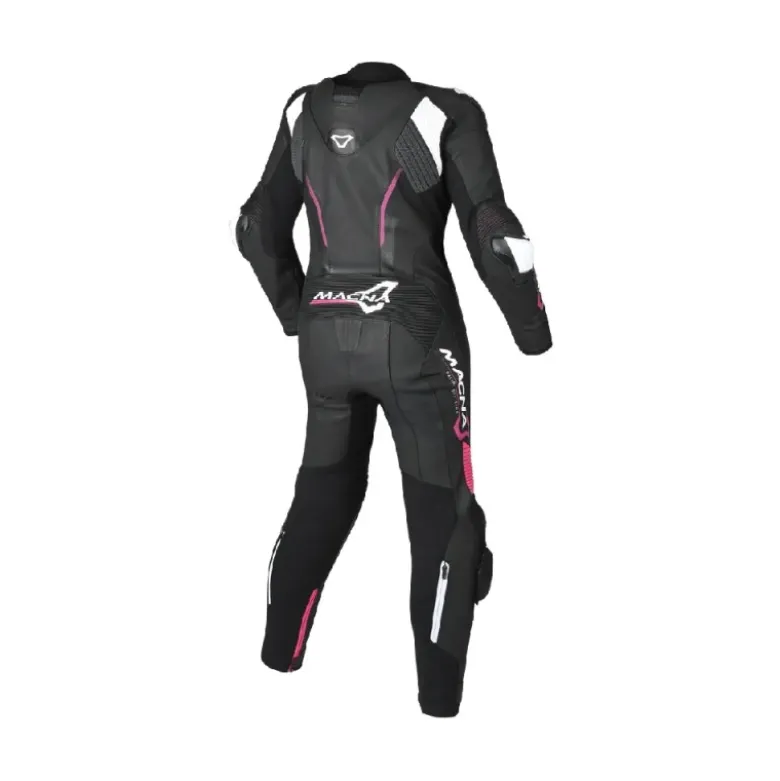 Tuta Intera Donna In Pelle Macna Blitz 1pc Nero Rosa