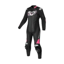 Tuta Intera Donna In Pelle Macna Blitz 1pc Nero Rosa