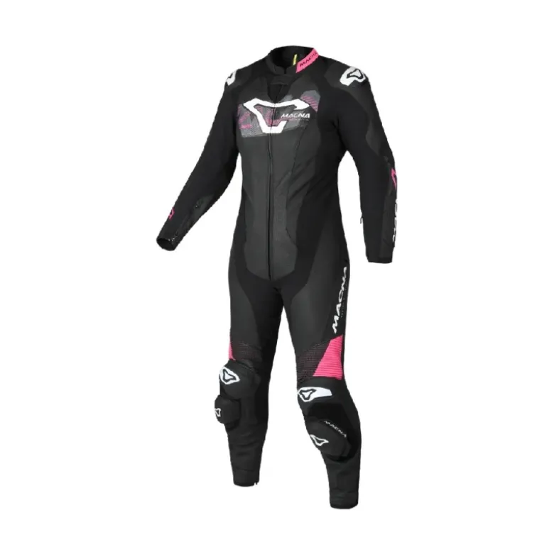 Tuta Intera Donna In Pelle Macna Blitz 1pc Nero Rosa