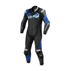 Tuta Intera In Pelle Macna Blitz 1pc Nero Blu