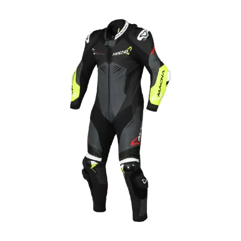 Tuta Intera In Pelle Macna Chromiq 1pc Nero Giallo