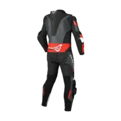 Tuta Intera In Pelle Macna Chromiq 1pc Nero Rosso