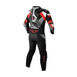 Tuta Intera In Pelle Macna Ignite Nero Rosso