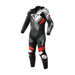 Tuta Intera In Pelle Macna Ignite Nero Rosso
